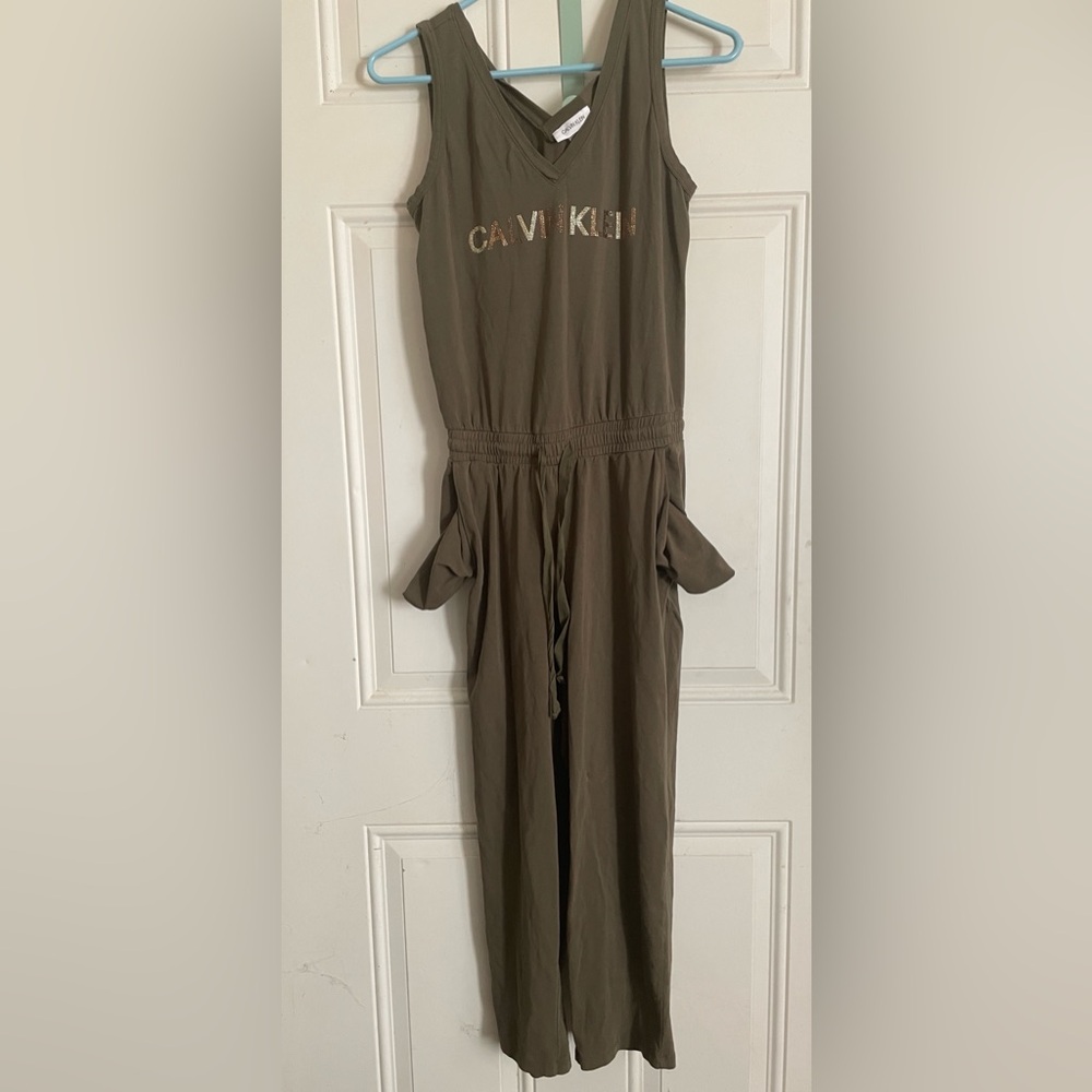 Calvin Klein Green Romper/Jumpsuit with Pockets